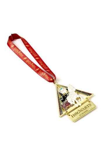 Harry Potter tree ornament Hogwarts in the Snow (Golden Tone)