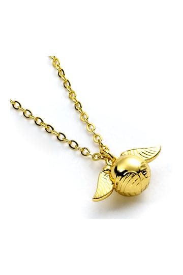 Harry Potter Necklace Golden Snitch Charm (Golden Tone)
