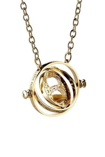 Harry Potter Pendant & Necklace Spinning Time Turner (gold plated)