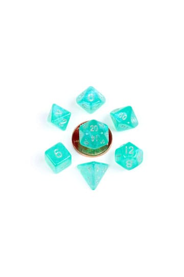 FanRoll Mini Dice Set Stardust Turquoise (7)