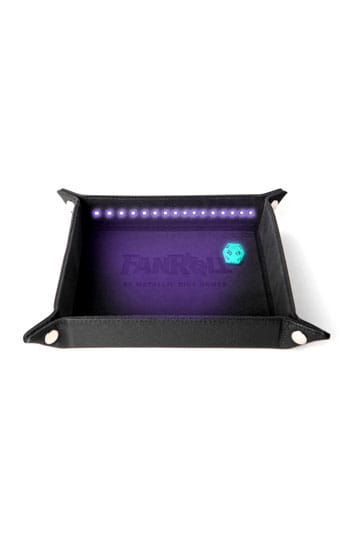 FanRoll Shadowlight Folding Blacklight Dice Tray Black