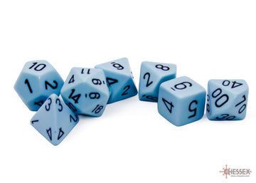 Dice Set Pastel Poly Blue/Black (7)