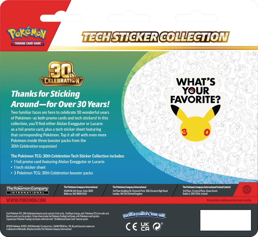 Pokemon 30th celebration - Tech Sticker Collection - Exeggcutor