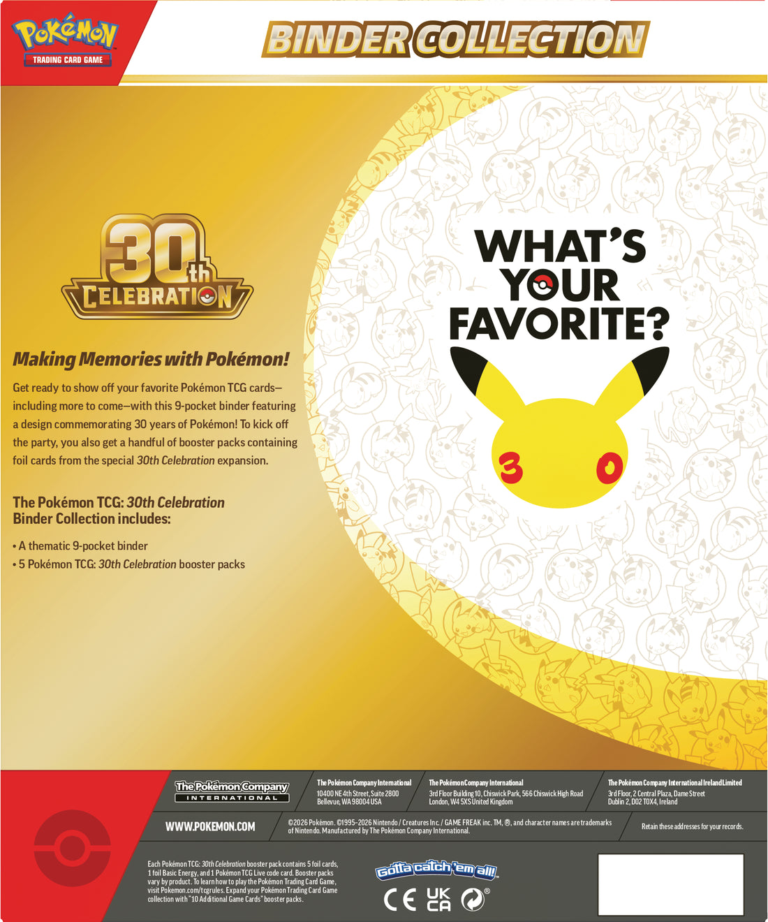 Pokemon 30th celebration - Binder Collection