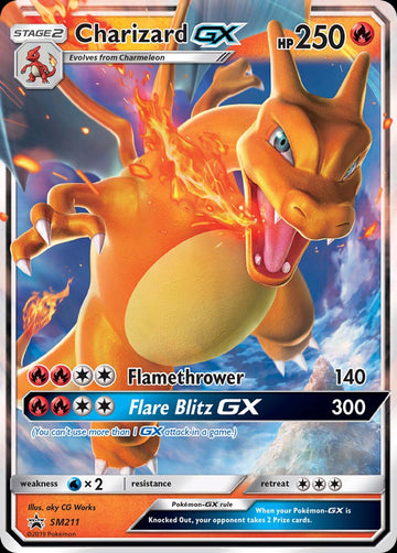 Charizard GX #SM211 - PSA 8