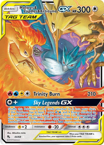 Moltres & Zapdos & Articuno GX #44 - PSA 9