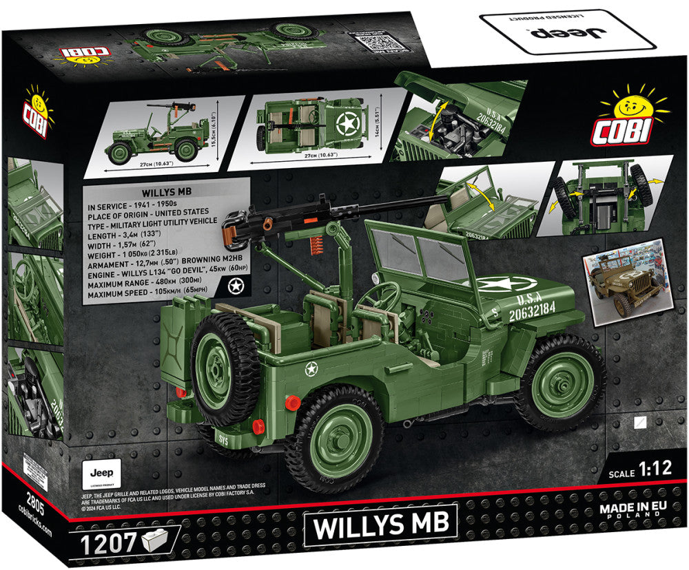 Cobi 2805 Willys MB & M2 Gun - 1150 deler