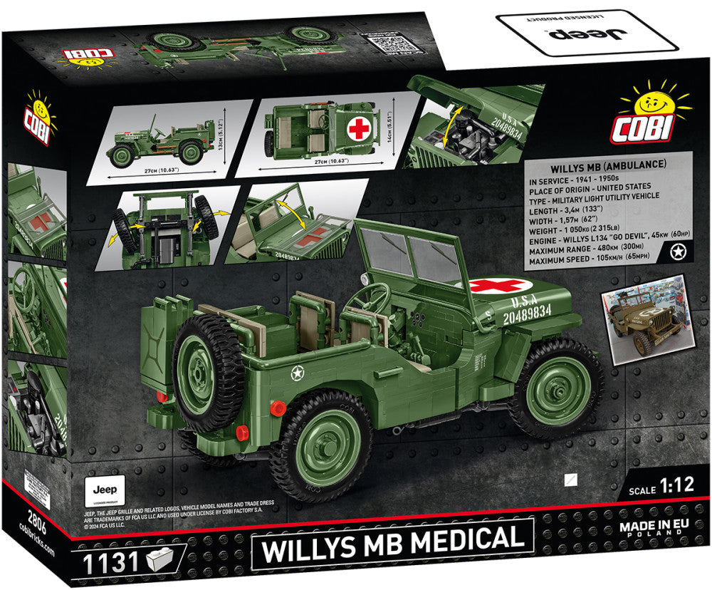 Cobi 2806 Willys MB Medical - 1070 deler