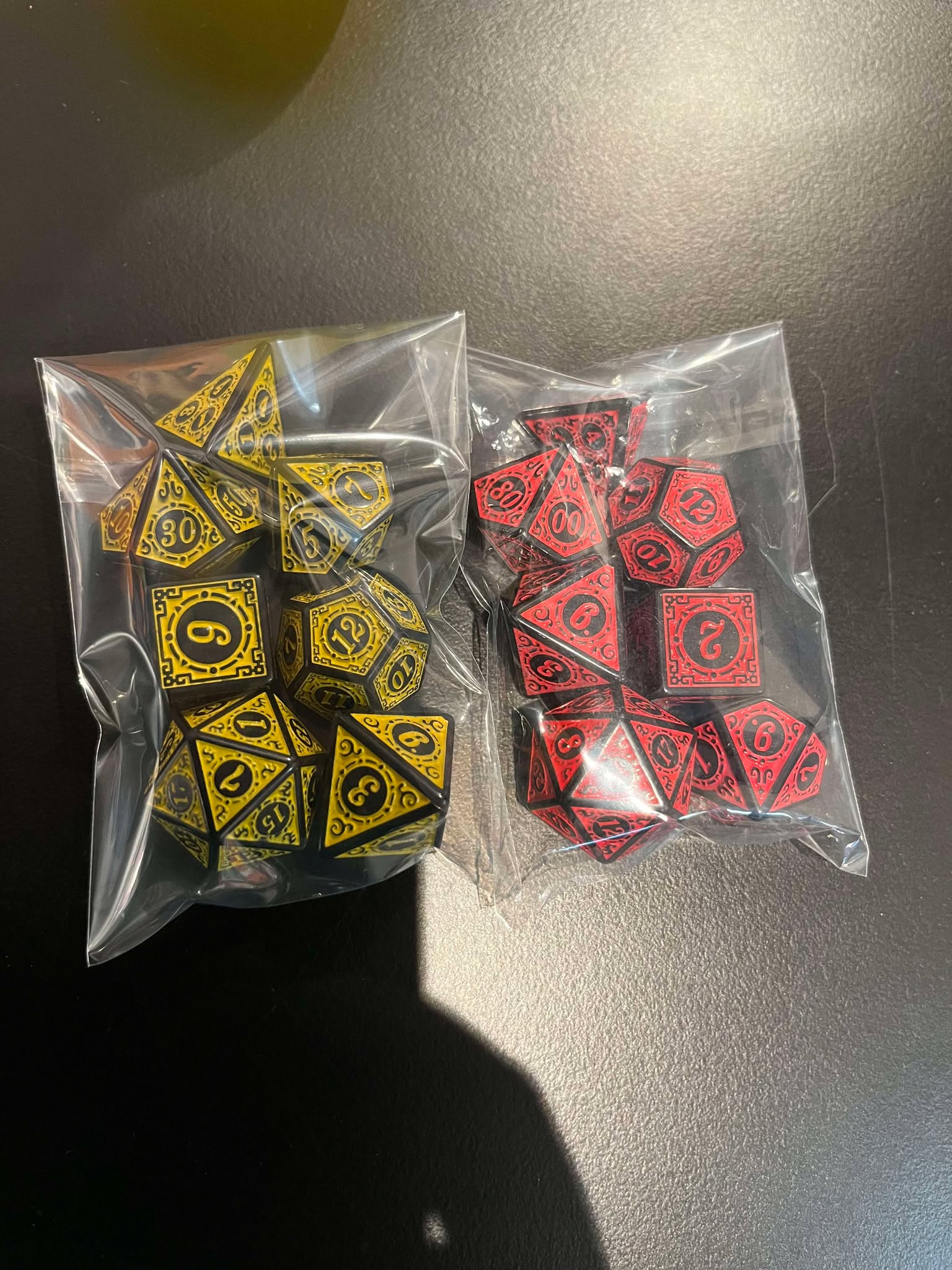 Rød/Gul Assortert terning (7)