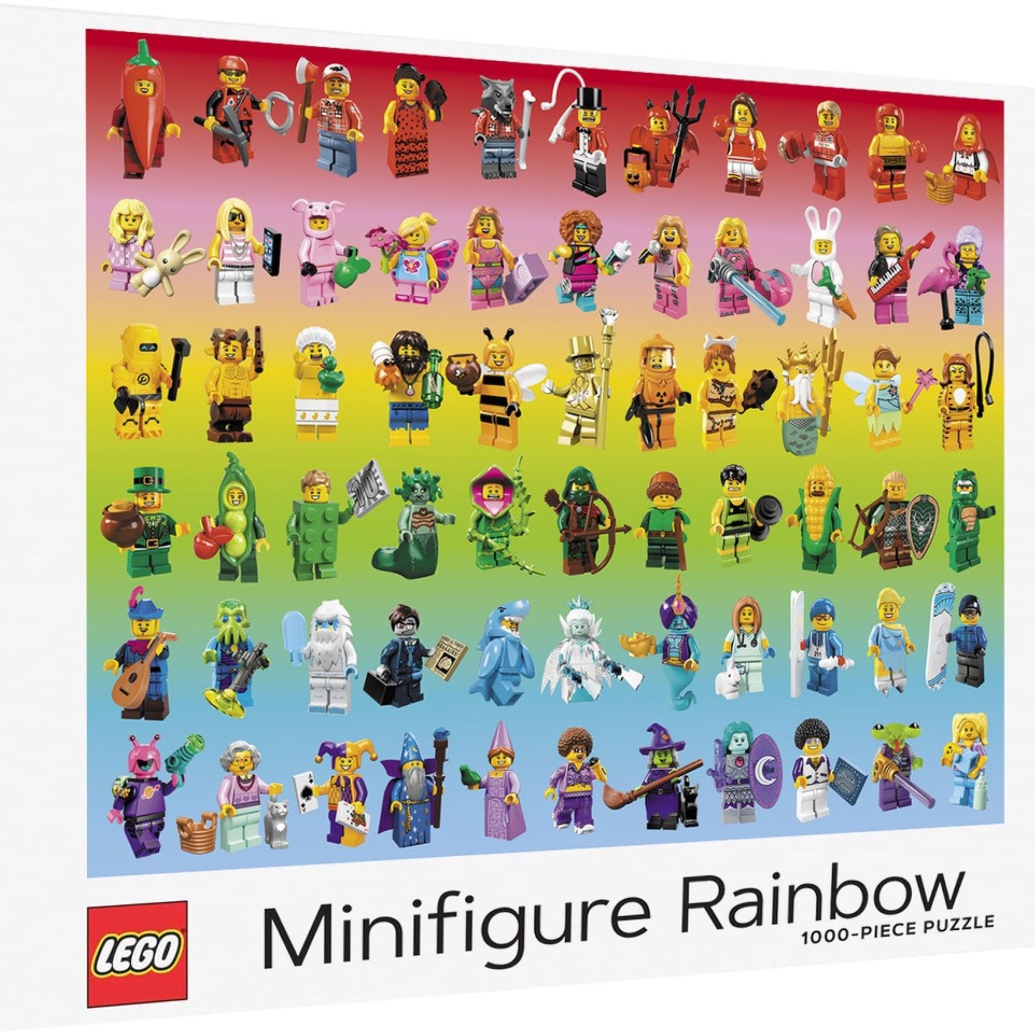 Puzzle - Lego Minifigure Rainbow 1000p