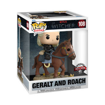 Funko! POP Deluxe Excl Witcher Geralt on Roach (108)