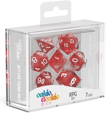 Oakie Doakie Dice RPG Set Speckled- Red