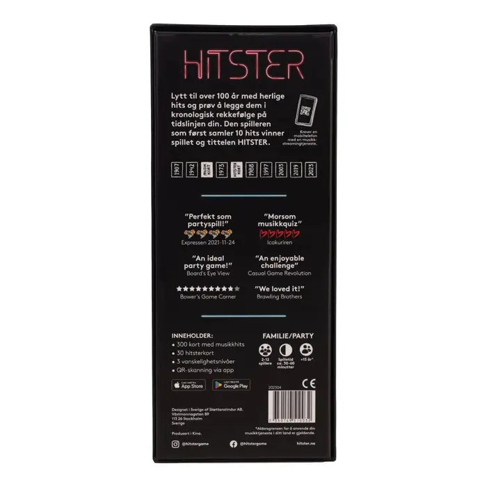 Hitster Music Card Game (NO)