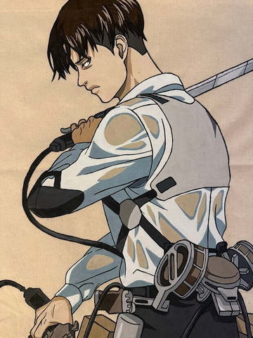 Håndmalt Tote Bag - Attack on Titan Levi 2