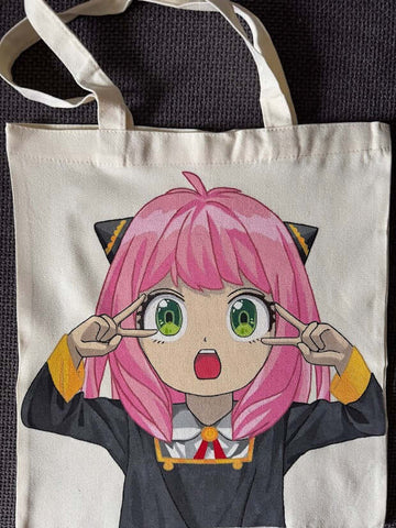 Håndmalt Tote Bag - Spy x Family Anya 2