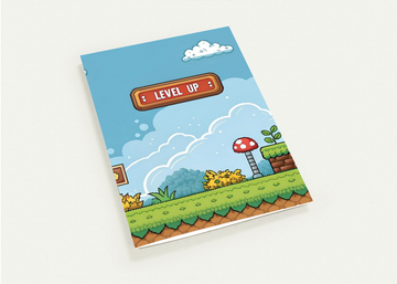 Kort "Level Up" dobbelt m/konvolutt