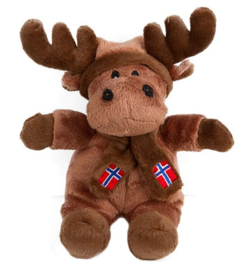 Elg med lue og skjerf, Norsk flagg