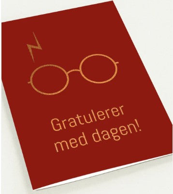 Kort trollmann "Gratulerer med dagen" dobbelt m/konvolutt