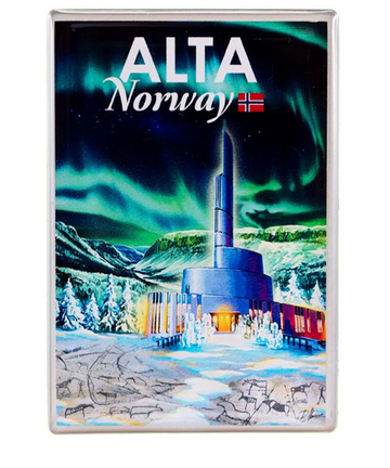 Magnet Alta, retro, grå helleristninger