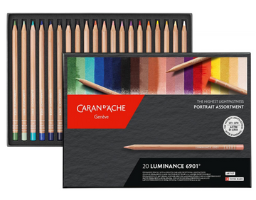 Luminance 6901, box 20 colour pencils, Portrait assortment