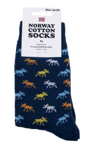 Sokker, Elg, mørkeblå str 37-39