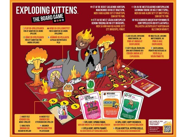 Exploding Shape Boad Game Exploding Kittens The Board Game Nordisk | Alta Kube