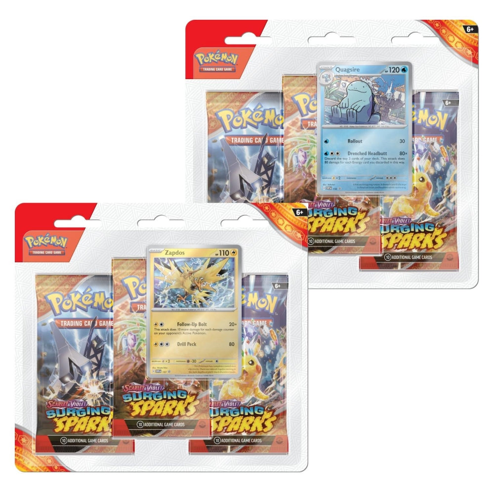 Pokemon Surging Sparks 3pk Blister Sett