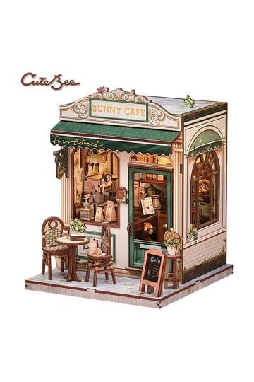 Miniature House Model Kit Sunny Cafe 20 x 16 cm