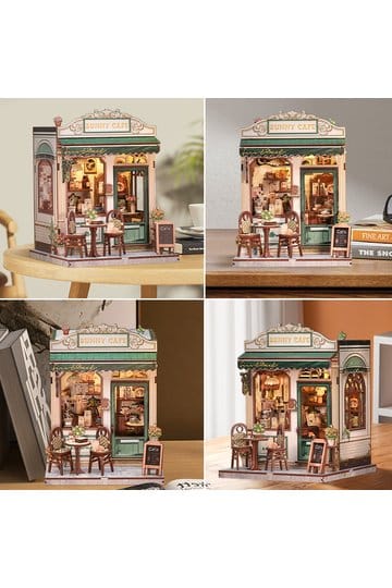 Miniature House Model Kit Sunny Cafe 20 x 16 cm