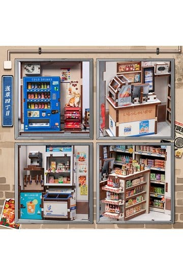 Miniature House Model Kit Beika-cho Convenience Store 22 x 15 cm