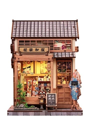 Miniature House Model Kit Sakura O Kimono Shop 19 x 14 cm