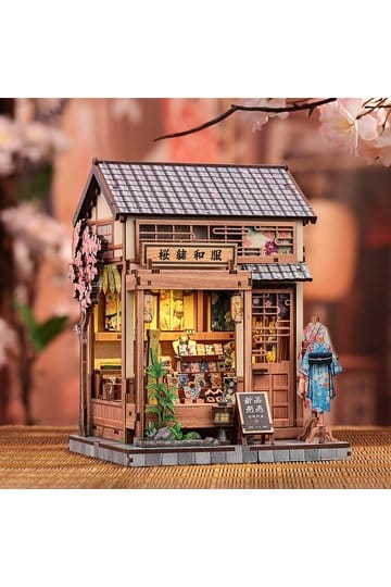 Miniature House Model Kit Sakura O Kimono Shop 19 x 14 cm
