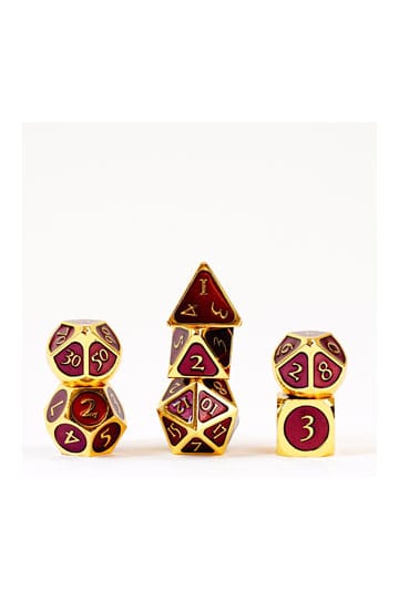FanRoll Dice Set Gold with Purple Enamel (7)