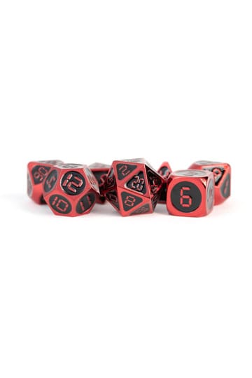 FanRoll Dice Set Red with Black Enamel (7)