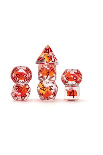 Dragon Storm Inclusion Dice Set Red Dragon (7)