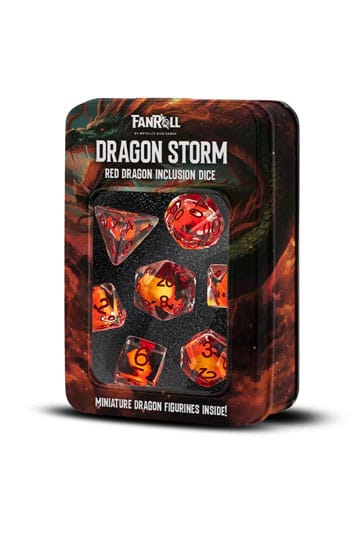Dragon Storm Inclusion Dice Set Red Dragon (7)