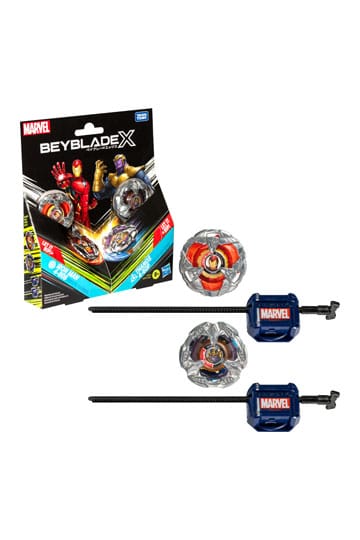 Beyblade X Marvel Collab Iron Man 4-80B vs. Thanos 4-60P