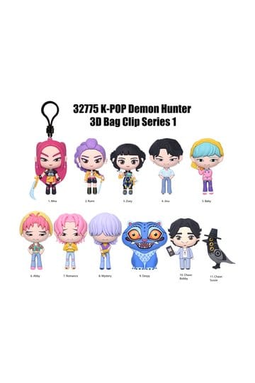 K-Pop Demon Hunter 3D PVC Bag Clips Series 1