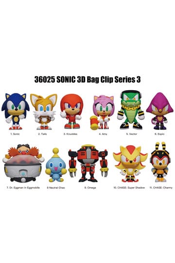 Sonic - The Hedgehog 3D PVC Bag Clips Series 3