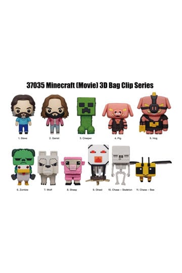 Minecraft 3D PVC Bag Clips Series 1