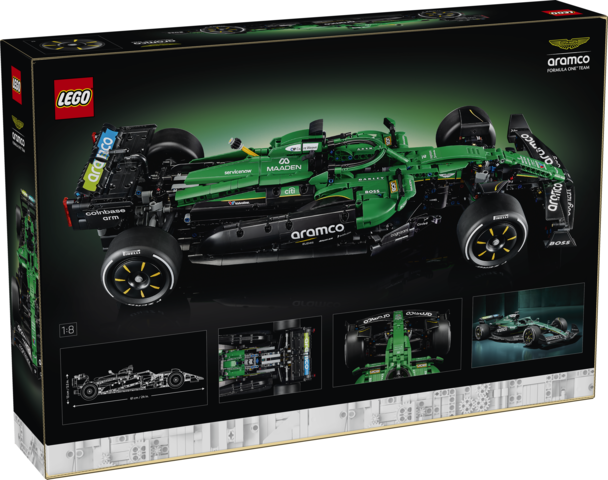 Lego Aston Martin Aramco AMR25 F1®-bil