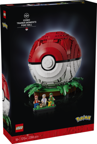 LEGO Pokéball med ikoniske Trenerøyeblikk