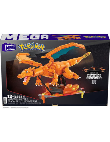 Pokemon Mega Construx Construction Set Motion Charizard 30 cm