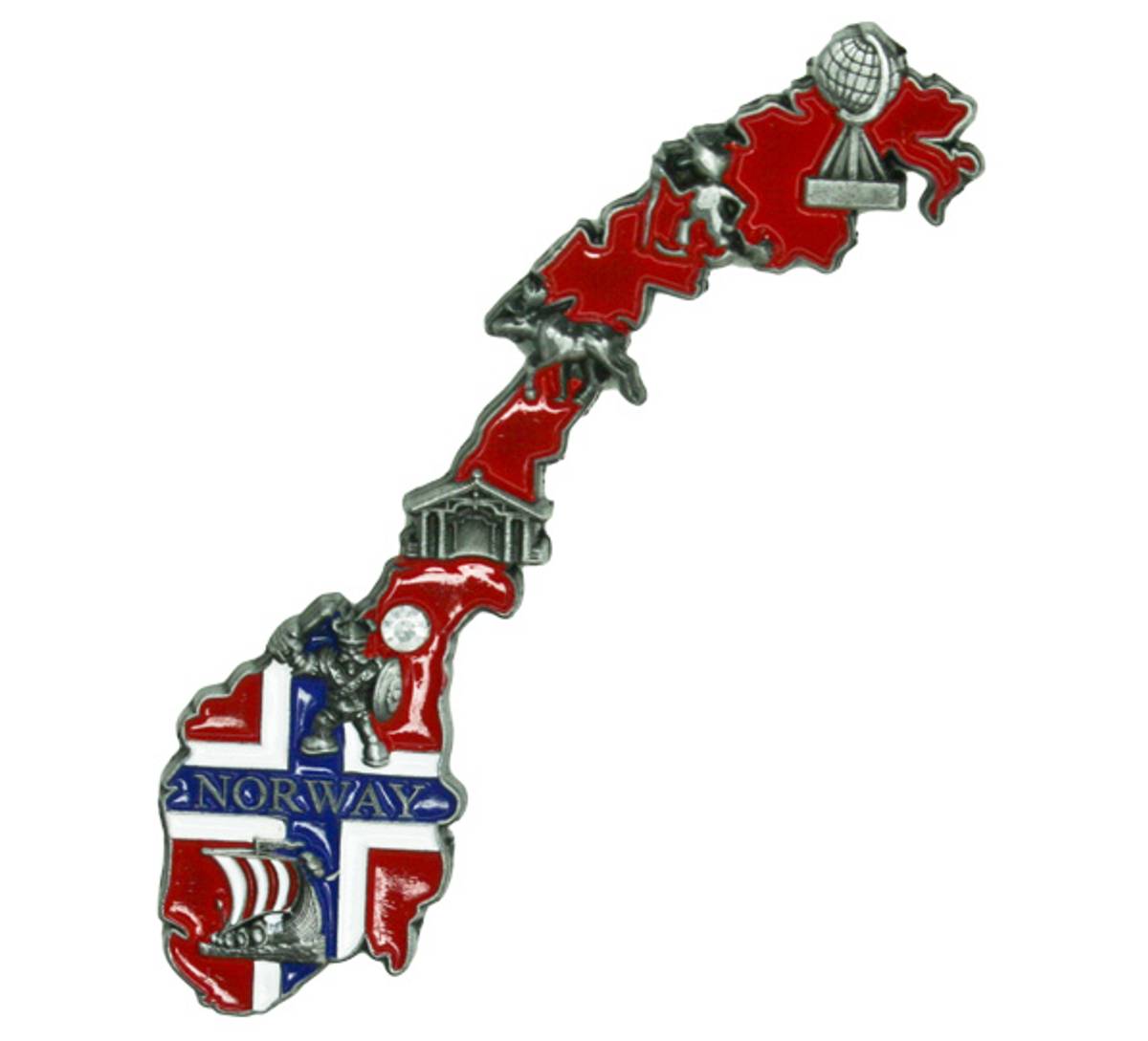 Magnet, Norgeskart med "Norway"