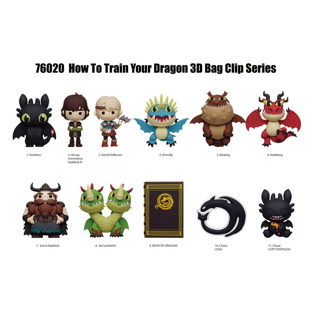How to train your Dragon 3D PVC Bag Clips 2025 Movie