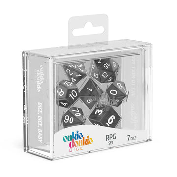 Oakie Doakie Dice RPG Set Marble- Black